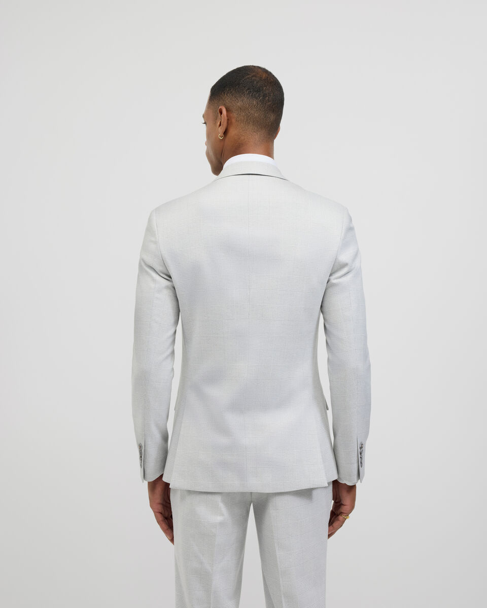 Prince of Wales Check Tailored Jacket, Grey Check, hi-res